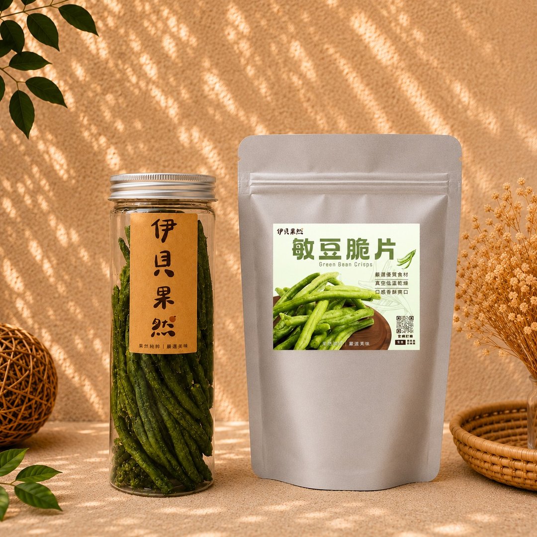 【伊贝果然】敏豆脆片 - 水果干 - 防水材质 