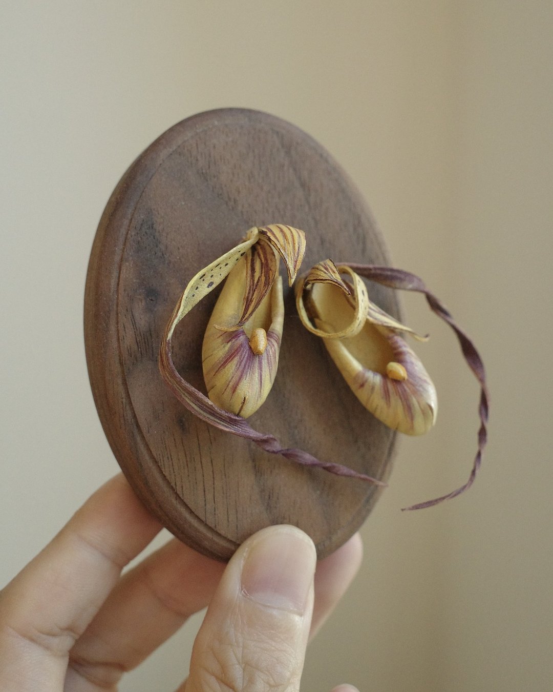 袖珍兰花舞鞋上板作品 仅此一件售完不补 - 摆饰 - 真皮 