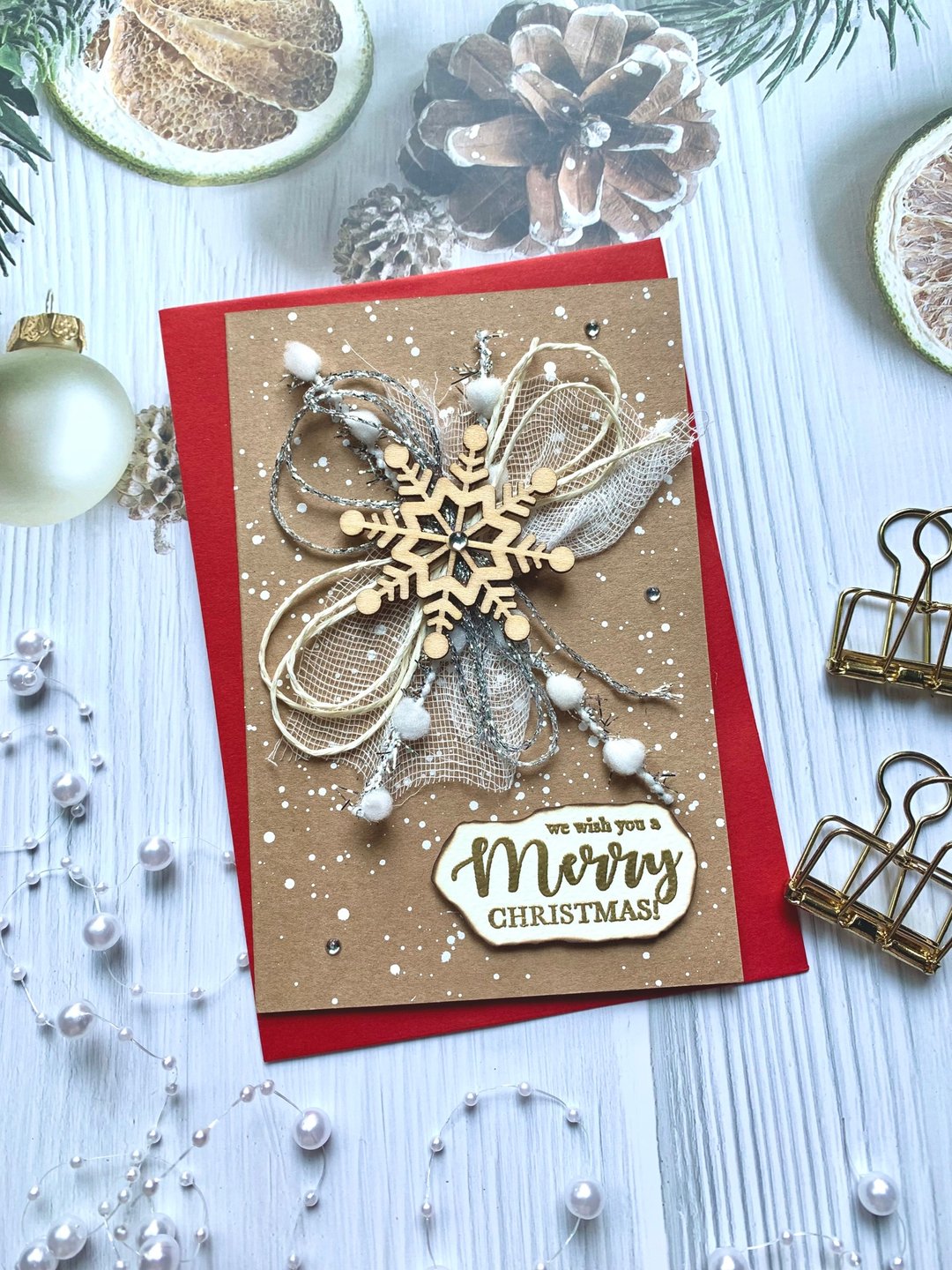 圣诞卡片Christmas Card_雪花 (随机出货) - 卡片/明信片 - 纸 白色