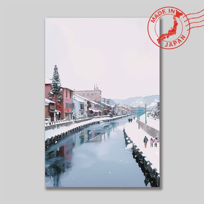 日本风景明信片・小樽运河、北海道・日本制造・送礼、书写、装饰 - 卡片/明信片 - 纸 