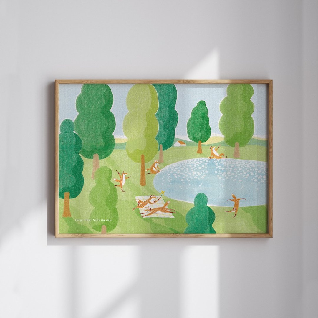 和煦草地 Gentle Meadow | 插画A4海报 - 海报/装饰画/版画 - 纸 