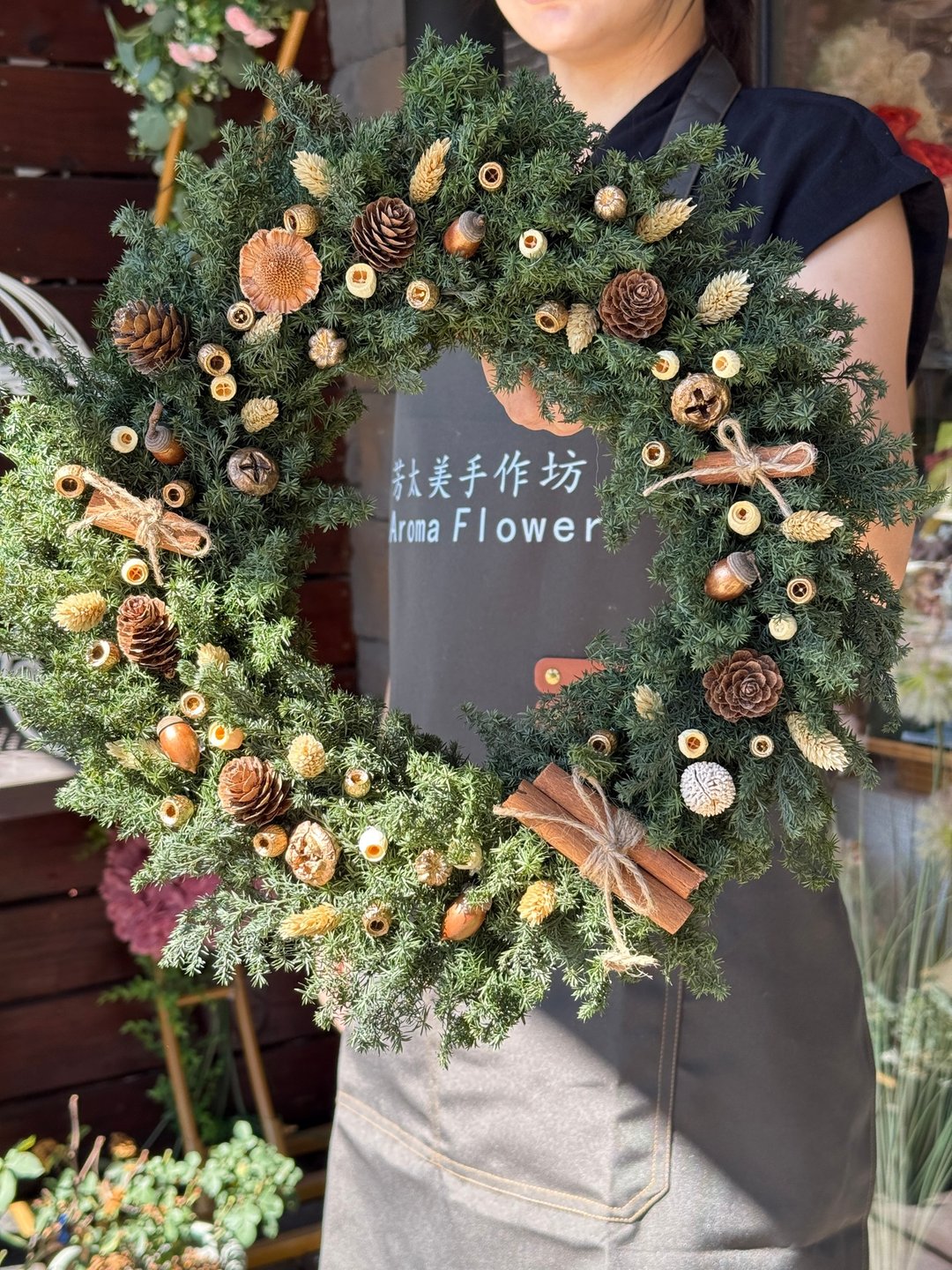 永生雪松圣诞花圈 - 植栽 - 植物．花 