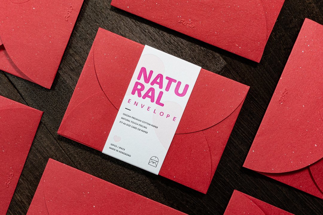 Natural 自然系列 / A6心形信封 / 红色 - 信封/信纸 - 纸 红色