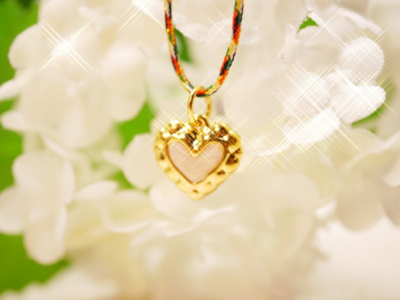 黄金坠子-粉色爱心坠子金饰-黄金9999 - 项链 - 24k 金 金色