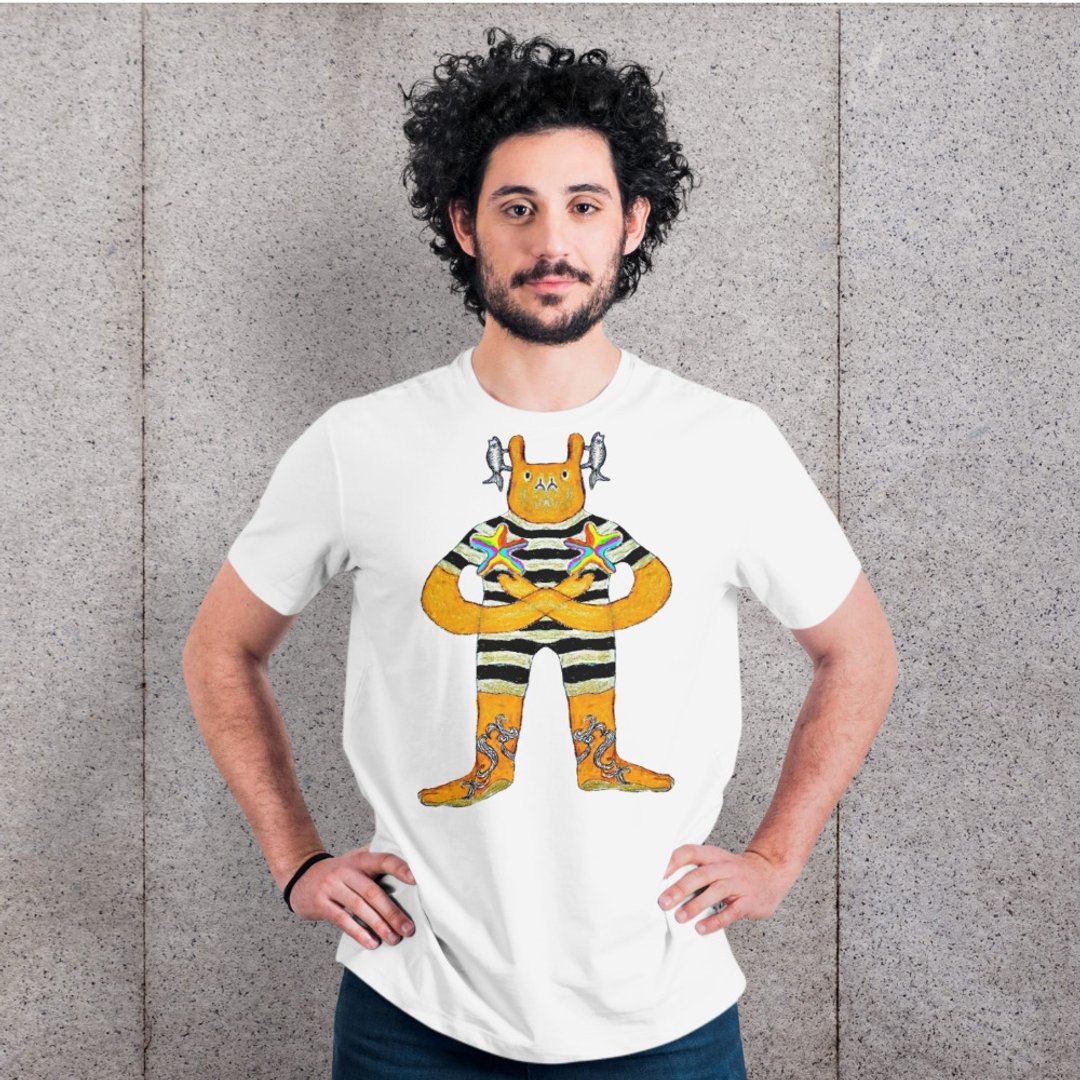 Art T-Shirt Premium Cotton - Mix-Me-Star - - 男装上衣/T 恤 - 棉 白色