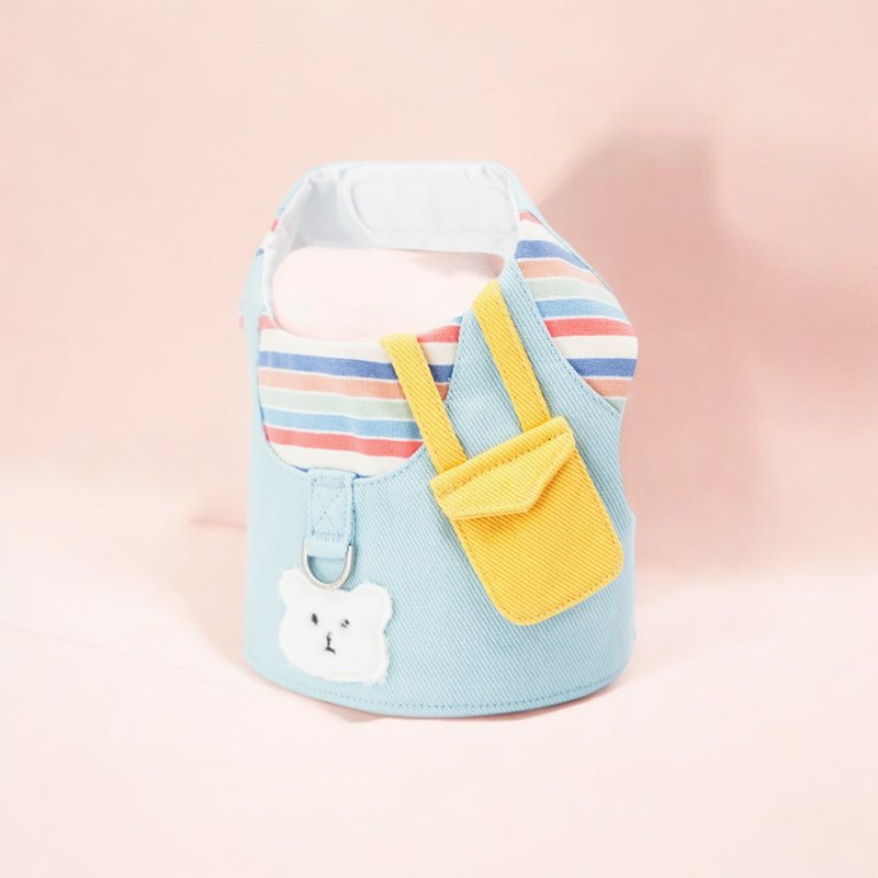 【MOMOJI】宠物胸背衣 | Momoji Bear Boy - 衣/帽 - 聚酯纤维 蓝色