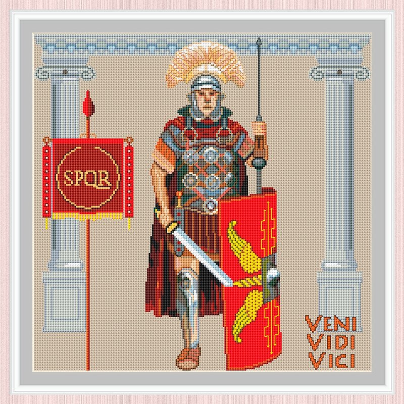 Centurion Cross Stitch Pattern | Roman Legionary | Roman Warrior | - 手工艺教程/工具书 - 其他材质 