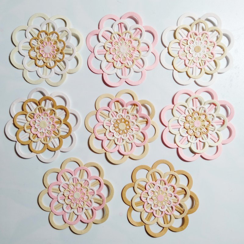 花卉贴纸 拼贴素材 手帐 相册 装饰 纸艺 手工花 纸花 - 其他 - 纸 粉红色