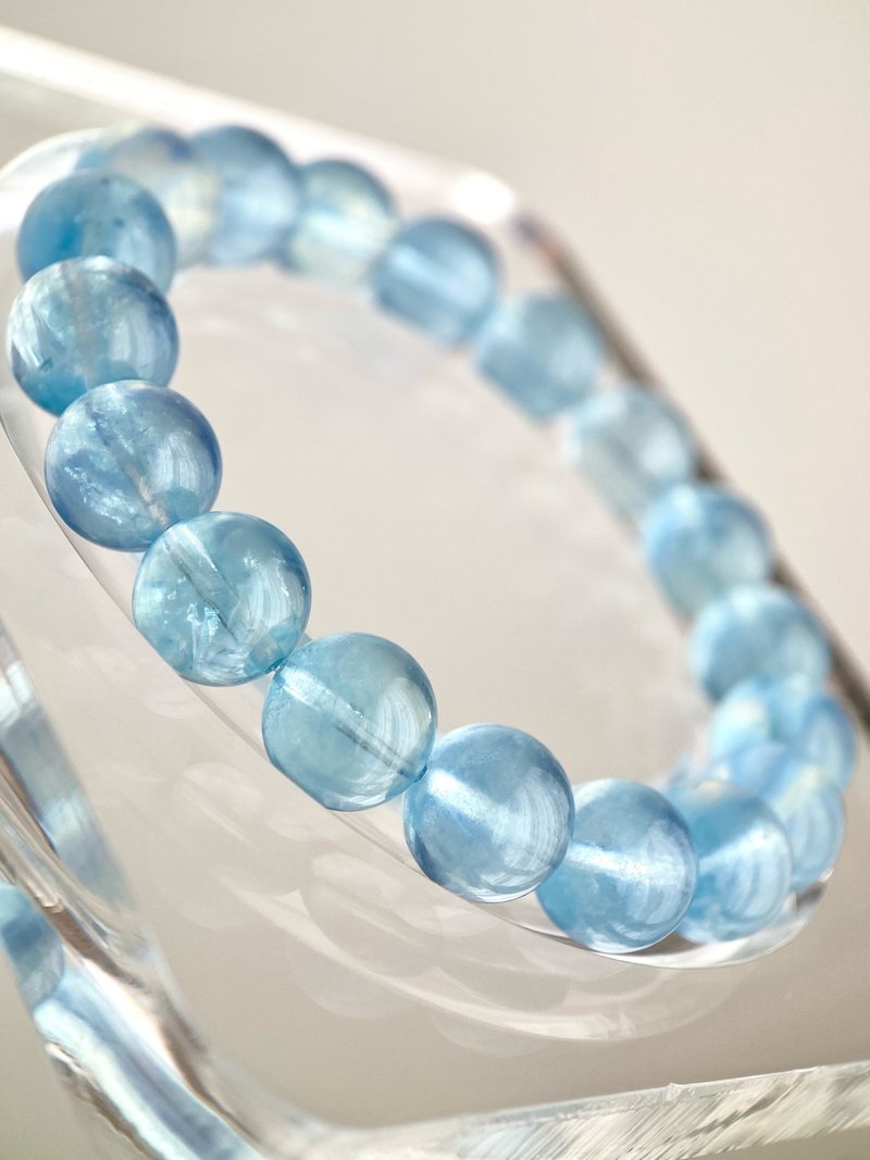 天然海蓝宝 手链 11mm - 手链/手环 - 水晶 