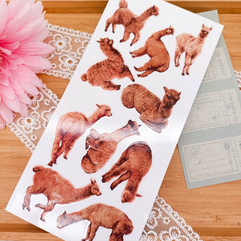 5K031_草泥馬B/轉印貼紙 - 贴纸 - 其他材质 多色