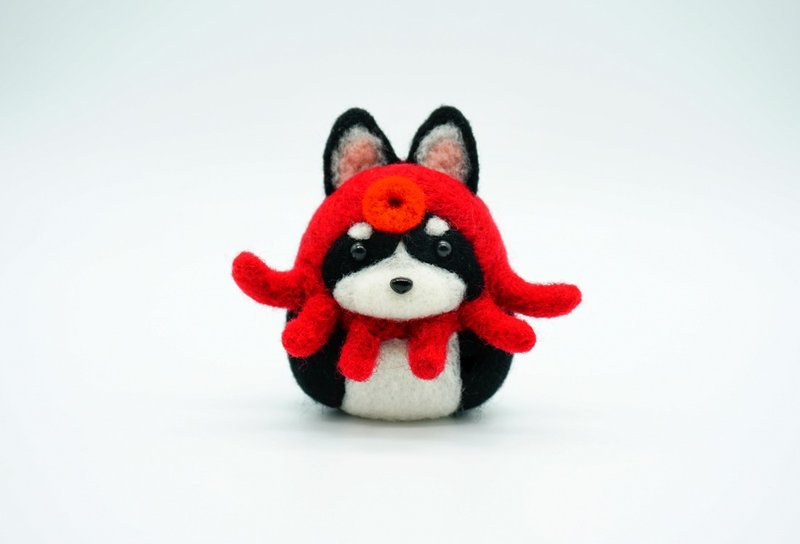 羊毛毡小章鱼哈士奇 家居摆饰挂饰钥匙圈桌面汽车摆饰胸针别针 - 摆饰 - 羊毛 