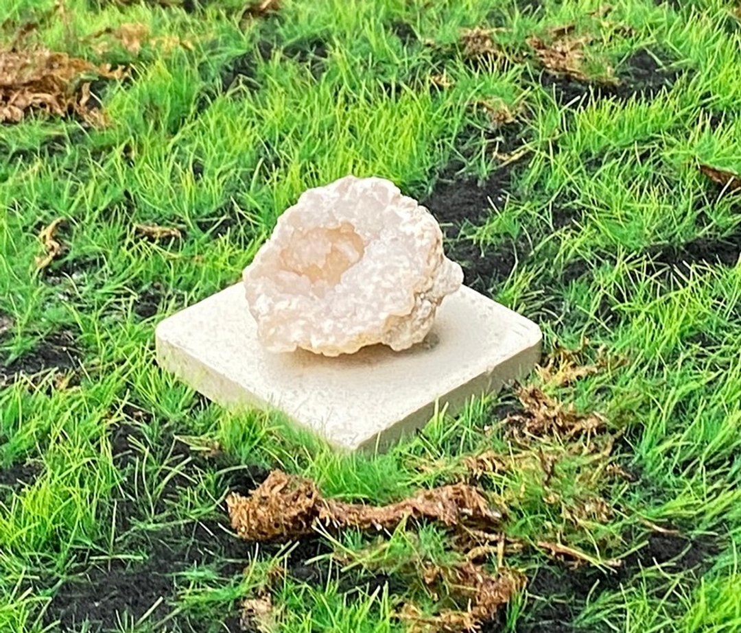 能量摆饰-招财可爱贝壳造型玛瑙小白晶洞  开运 招财 原矿 聚财 - 摆饰 - 水晶 多色