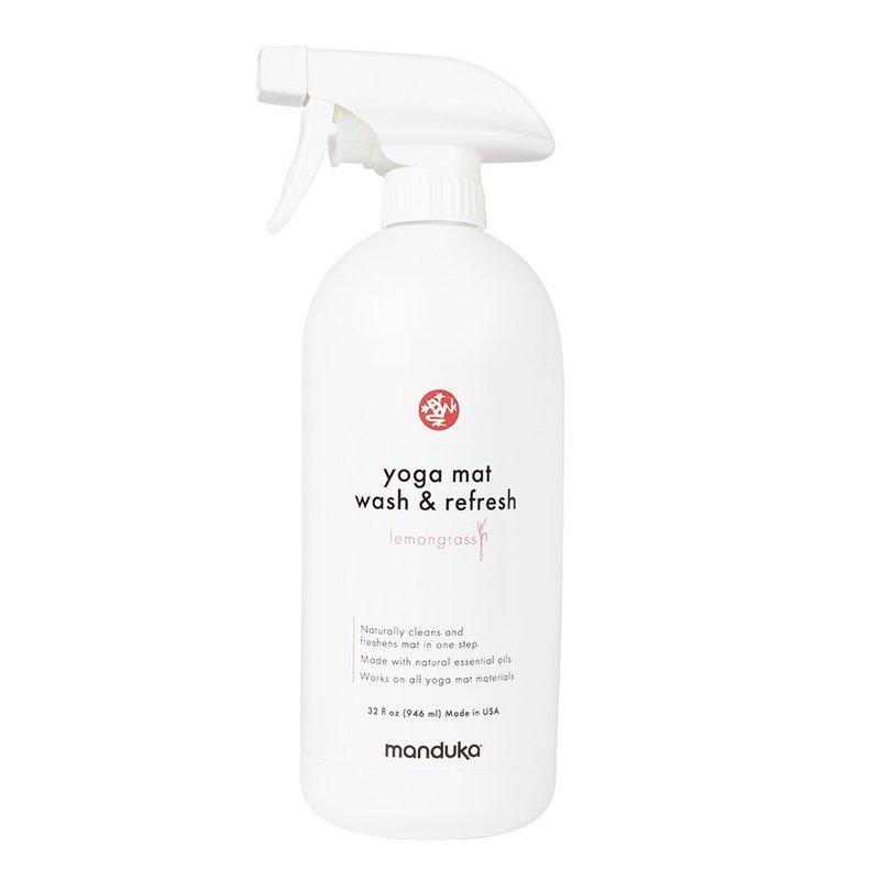 【Manduka】Mat Wash 瑜珈垫清洁喷剂 32oz 喷头组 - 柠檬草 - 运动配件 - 精油 白色