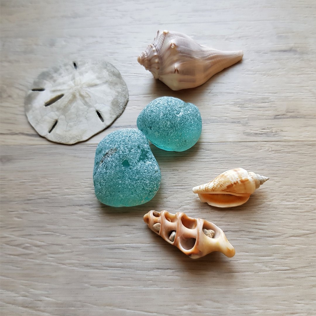 Teal blue sea glass Large sea glass  P137 - 其他 - 玻璃 绿色