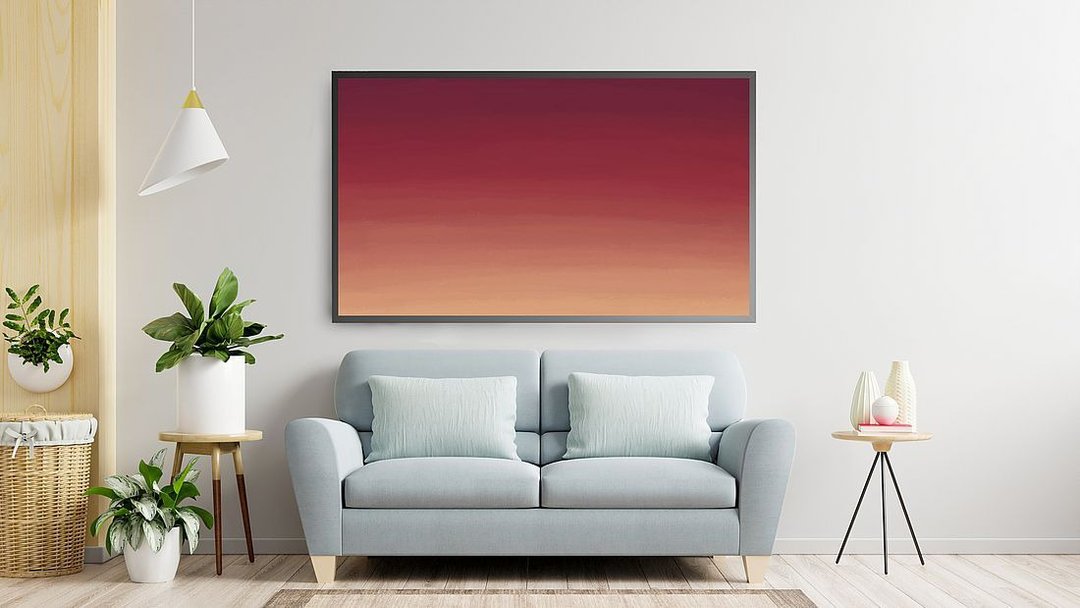Samsung Frame TV art sky landscape digital download 藝術為 三星 The Frame 美學電視 畫 景觀 雲 - 墙贴/壁贴 - 其他材质 红色