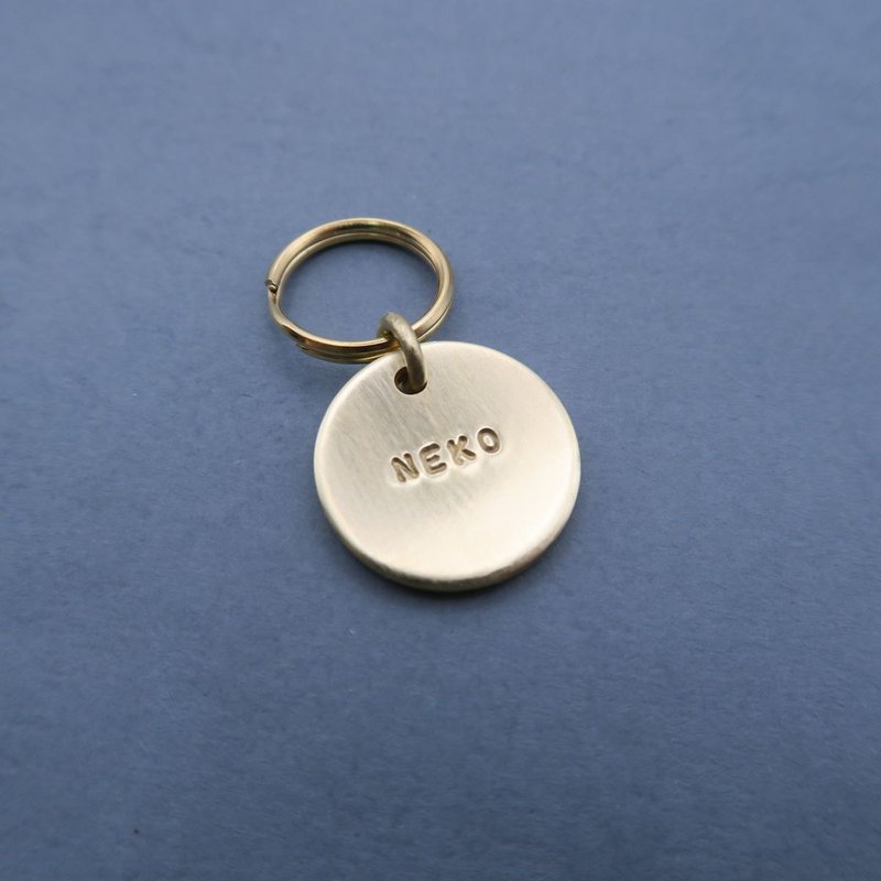 黄铜宠物名牌 厚实款 直径20mm - 狗牌 猫牌 吊饰 钥匙圈 - 其他 - 其他金属 金色