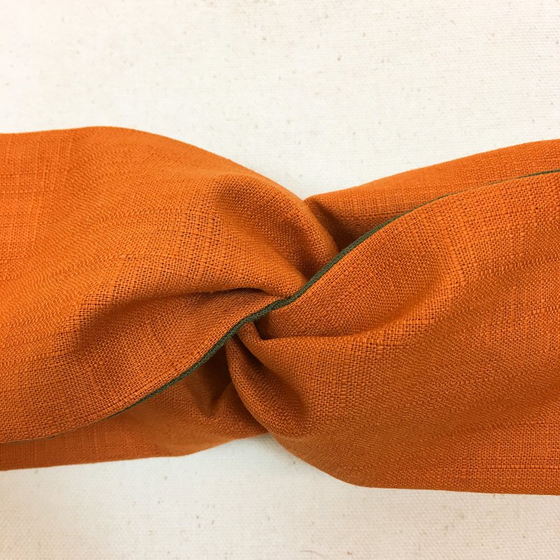 Mr.Tie 独家设计 手工缝制 玫瑰发带 Rose Hairband 003 - 发饰 - 棉．麻 橘色