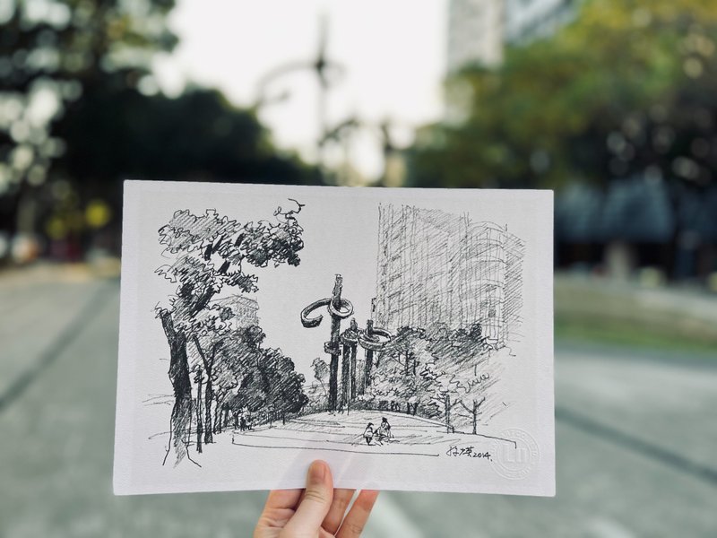 风景艺术微喷-台中草悟道系列 -草悟道雕塑 - 其他 - 纸 黑色