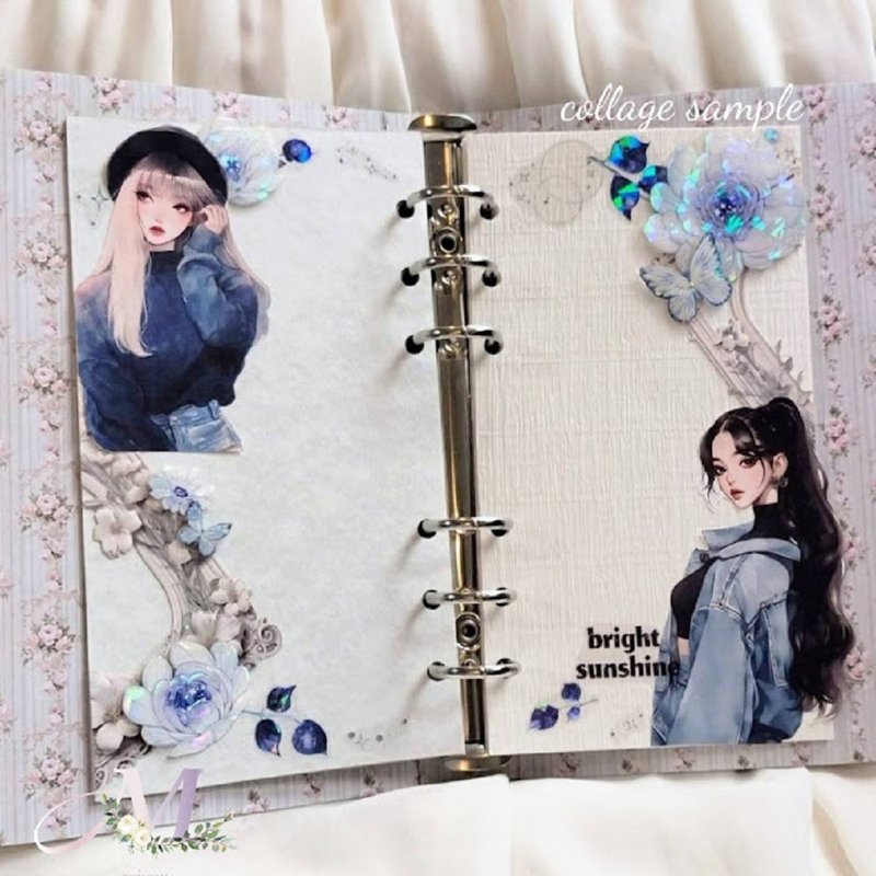 拼贴片设计纸A4材料纸拼贴材料套装人纸东西纸工艺纸材料片女生时尚 - 木工/竹艺/纸艺 - 纸 蓝色