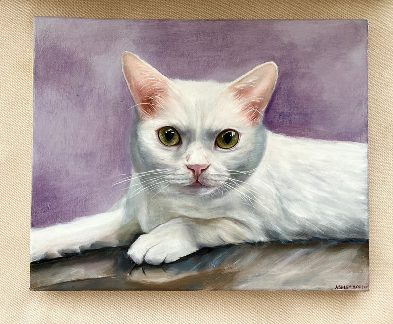 定制写实宠物肖像油画 - 订制画像 - 颜料 