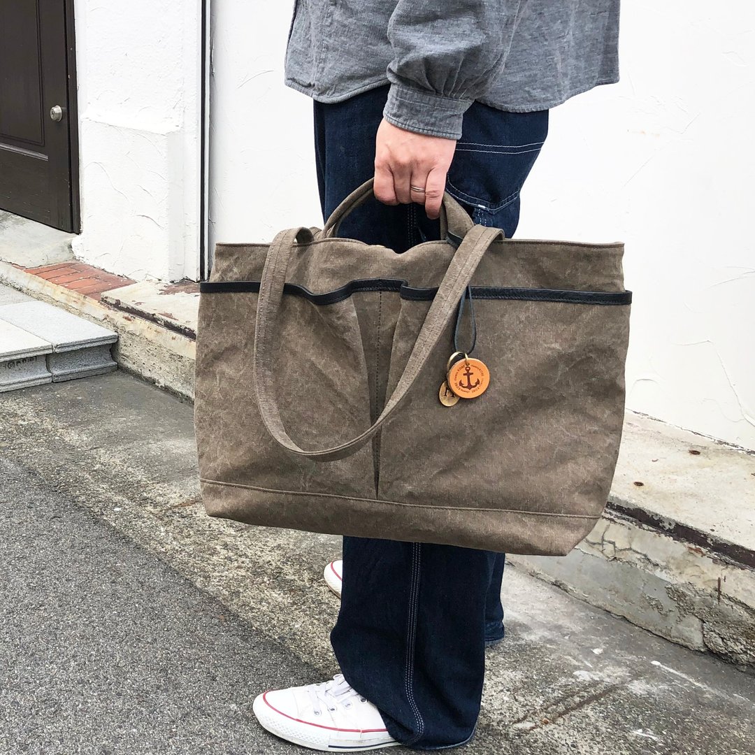 beau: Olive (Kurashiki canvas 2way tote bag) - 手提包/手提袋 - 棉 