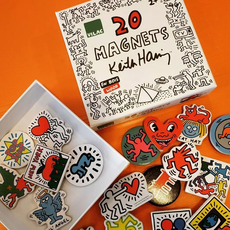 法国 Vilac x  Keith Haring 趣味涂鸦潮玩彩绘艺术冰箱贴礼物 - 冰箱贴/磁贴 - 木头 多色