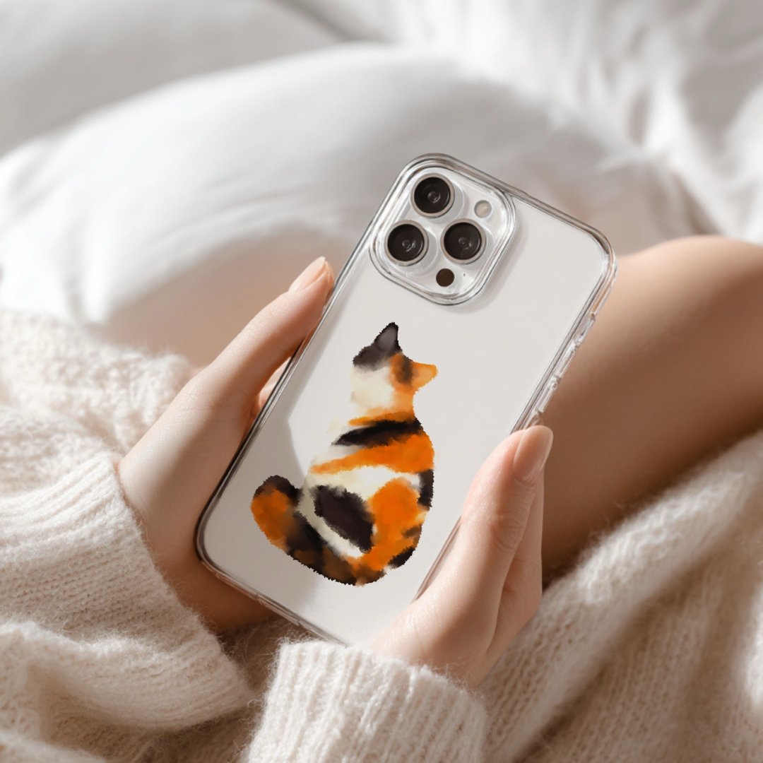 定制化宠物手绘透明手机壳 无脸似颜绘 水墨晕染效果 iPhone 订制 - 手机壳/手机套 - 塑料 透明
