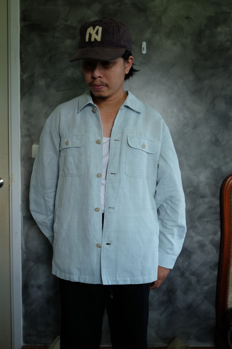 Vintage Ralph Lauren Chaps Long Sleeve Jacket Shirt - 男装衬衫 - 棉．麻 