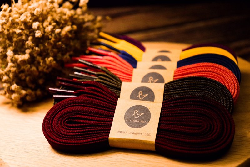 黑白配 (单色平扁鞋带  ft. 卡片) - 其他 - 聚酯纤维 黑色