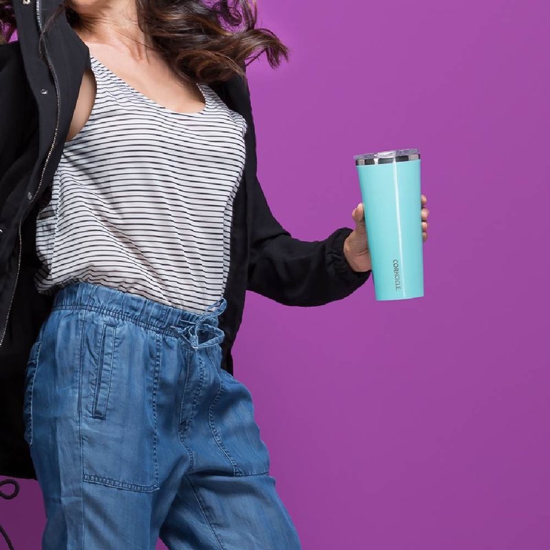 【出清5折】CORKCICLE 三层真空宽口杯 700ml-土耳其蓝 - 保温瓶/保温杯 - 不锈钢 蓝色