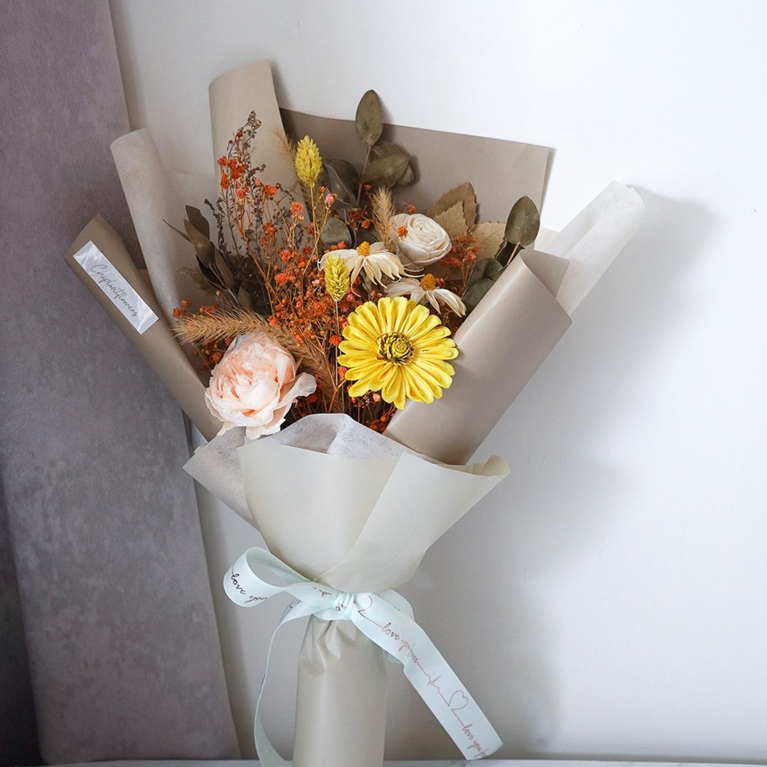 【竒花】情人节花束 毕业花束 生日礼物 干燥花束 - 干燥花/捧花 - 植物．花 