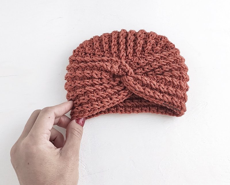 婴儿头巾钩针图案/4 种尺寸。婴儿帽子钩针图案 - 线上课程/教学影片 - 其他材质 