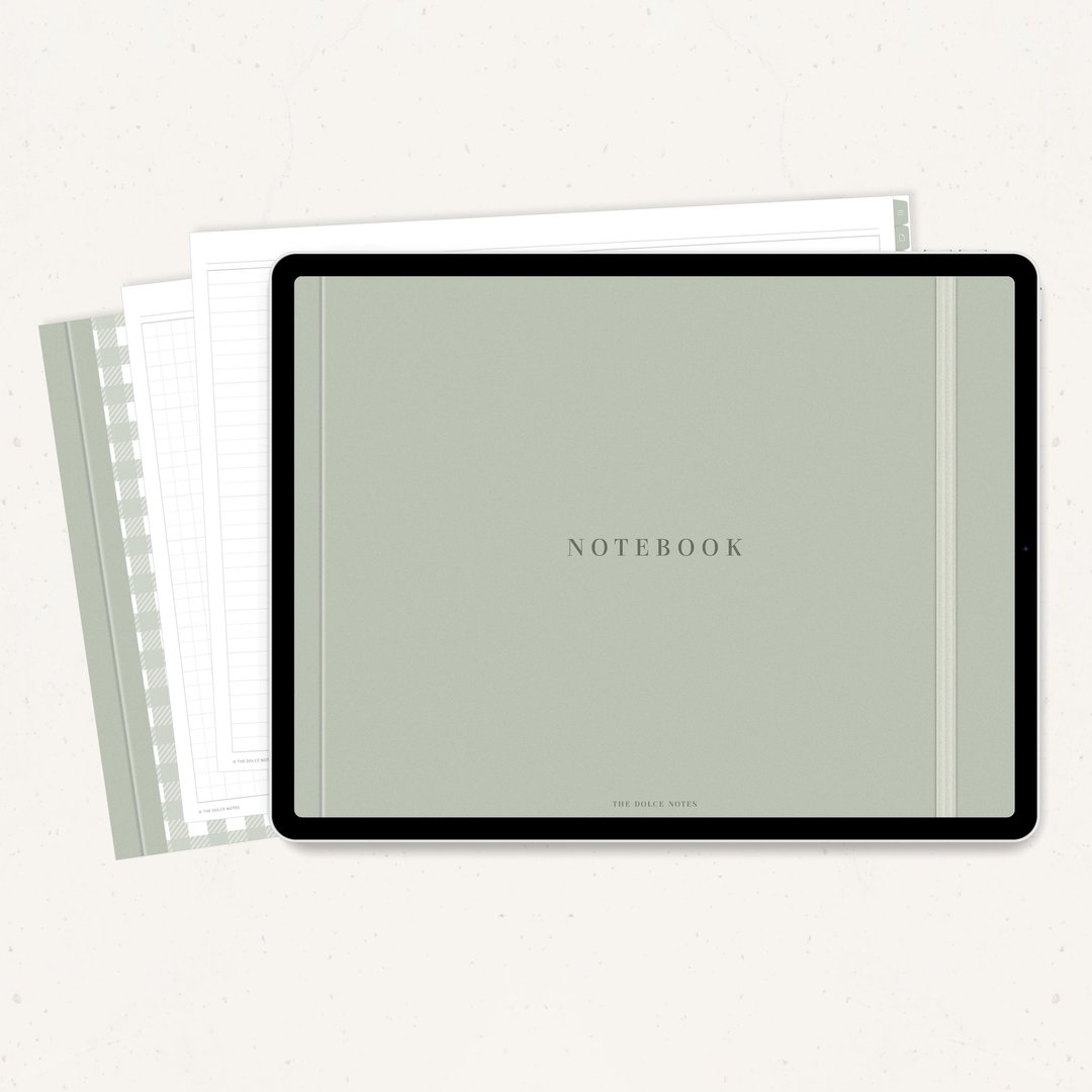 用于 Goodnotes、Notability 的粉彩数字笔记本 | 12节| 5种颜色 - 电子手帐及素材 - 其他材质 