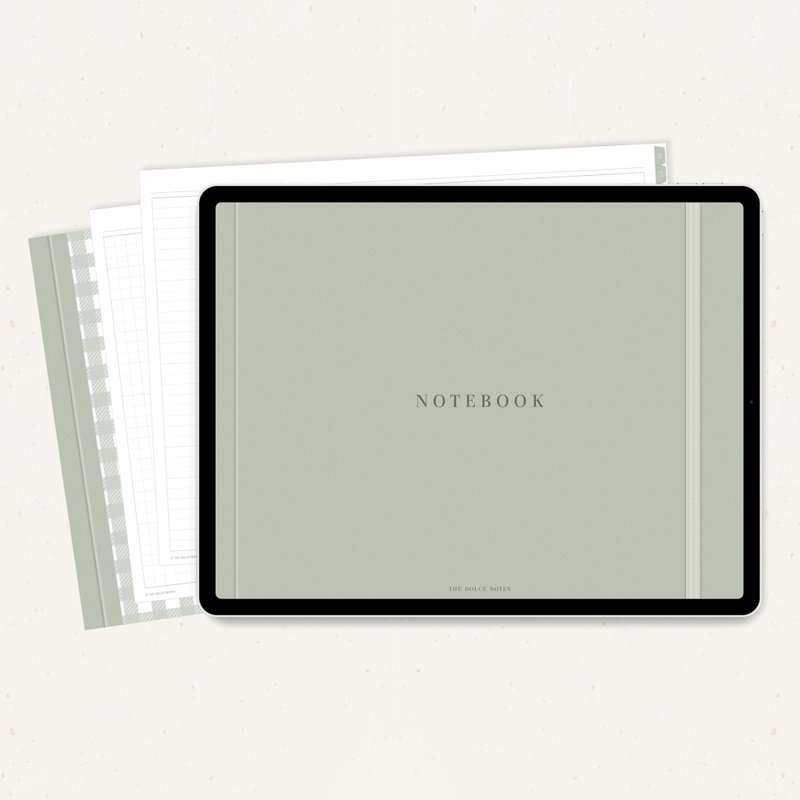 用于 Goodnotes、Notability 的粉彩数字笔记本 | 12节| 5种颜色 - 电子手帐及素材 - 其他材质 