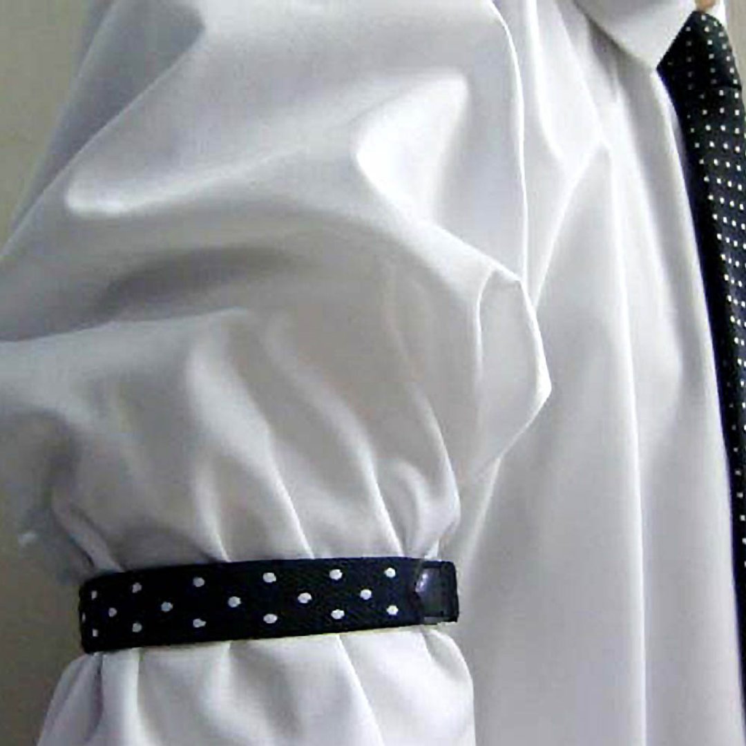 Armband Men's suit Shirt Sleeve raising Dot Rubber Elastic NOMURA - 脚链/脚环 - 橡胶 黑色