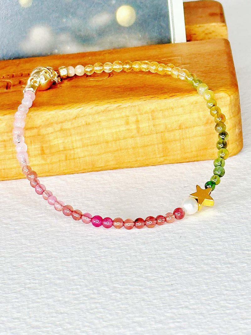 Meowflat轻珠宝 半宝石塔罗手链 磁扣设计- XVII. 星星 - 手链/手环 - 半宝石 多色