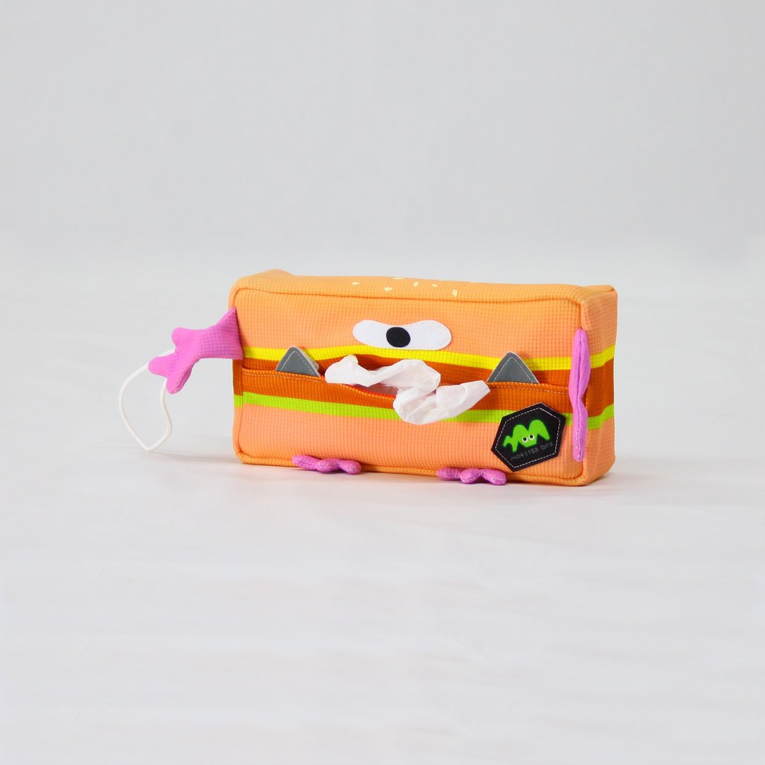 Hamburger MONSTER BOX - 纸巾盒 - 聚酯纤维 咖啡色