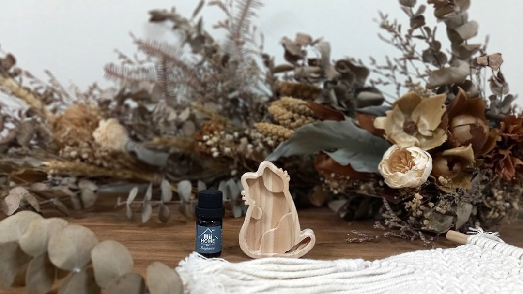 静谧/Peaceful (香氛瓶) + 圆点猫咪扩香摆饰 // 安心出货SOP - 香薰/精油/线香 - 木头 多色