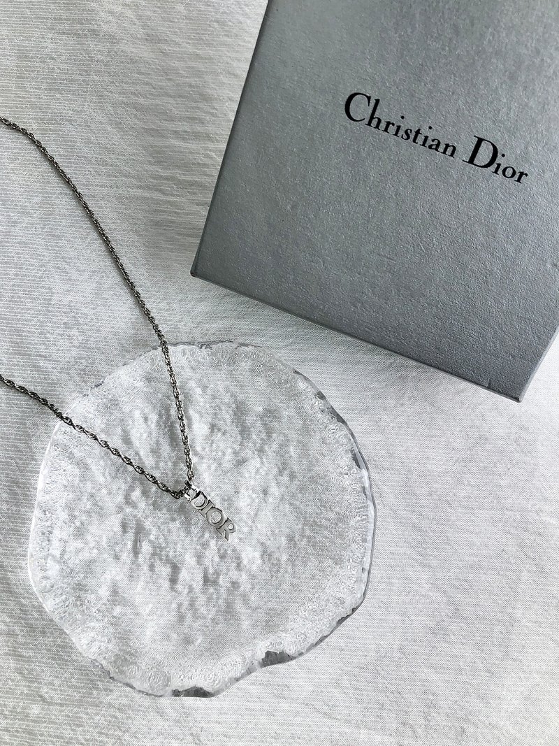 [日本直送，品牌二手包装] Christian Dior 项链银logo 复古 en6r4c - 项链 - 其他材质 银色