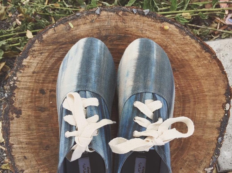 Rannie shoes :) - 女款休闲鞋 - 棉．麻 蓝色