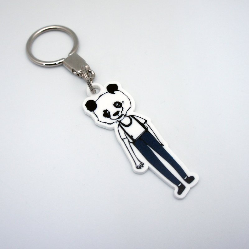 BLR 张宁 联名款 熊猫人 钥匙圈 KR18 - 钥匙链/钥匙包 - 压克力 黑色