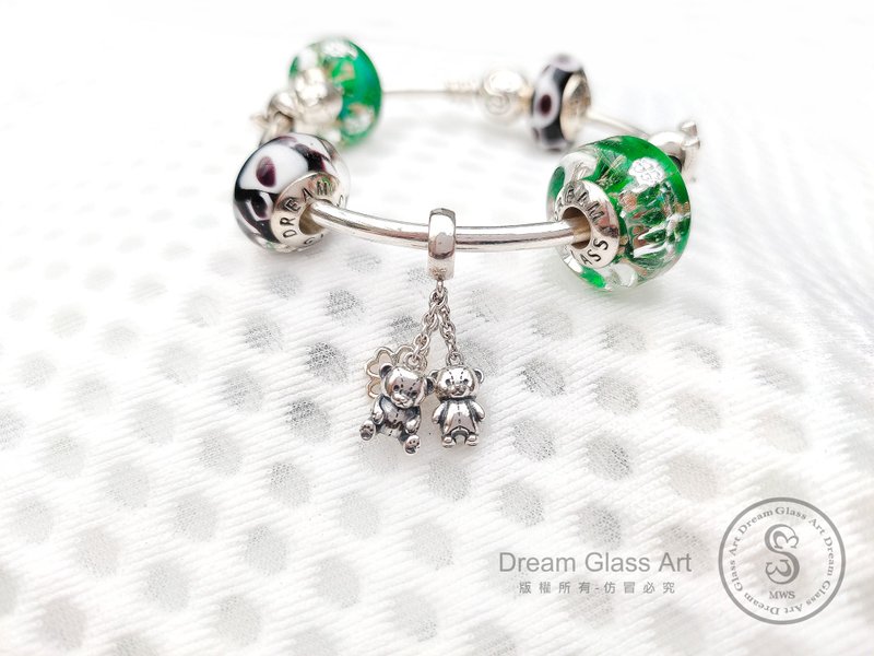 DreamGlassArt* -熊知己-SBBK-190600 - 手链/手环 - 其他金属 银色