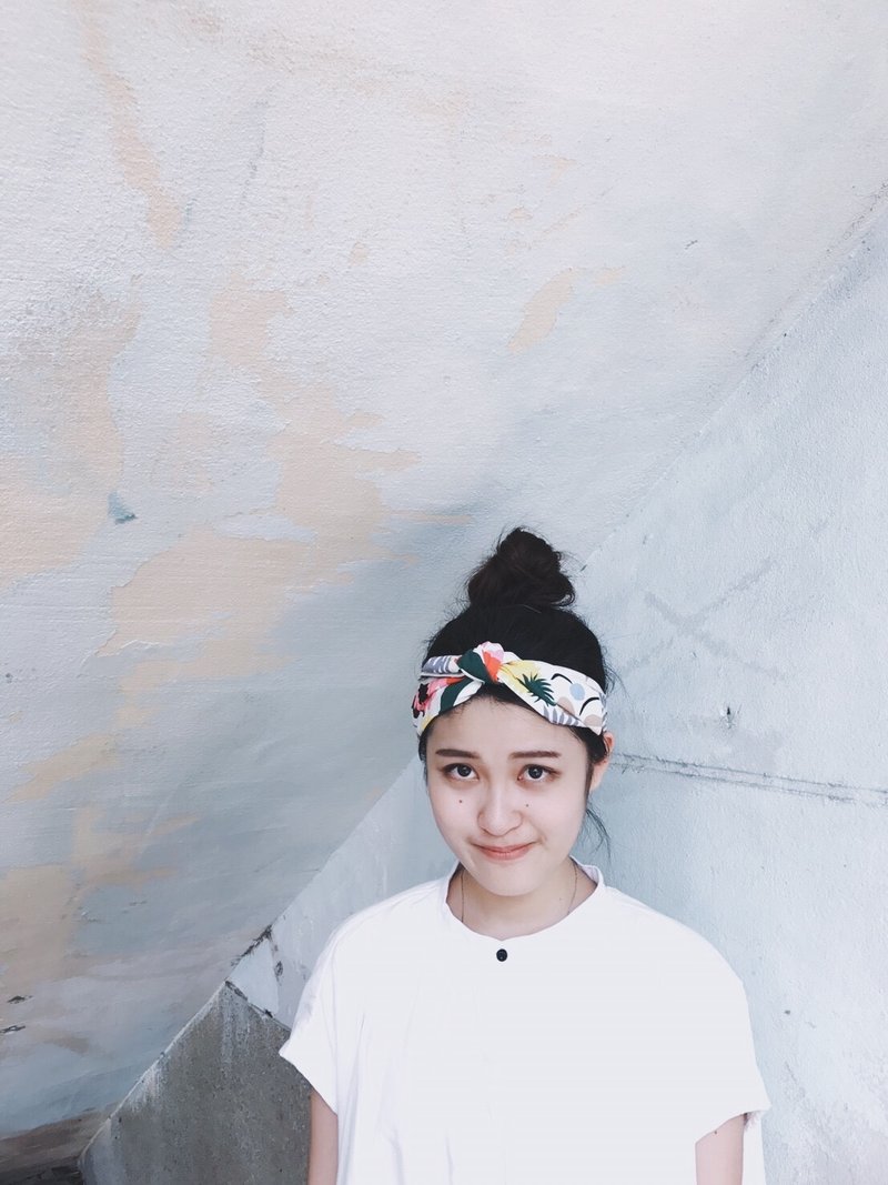 夏威夷 绑带式 松紧窄版/手工发带 - 发带/发箍 - 棉．麻 多色