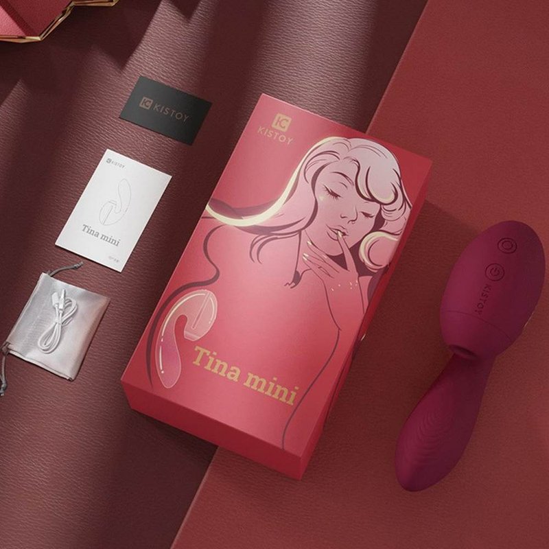 KISTOY-TINA MINI 蒂娜迷你 双重高潮 吸吮震动 按摩棒送润滑液 - 情趣用品 - 其他材质 紫色
