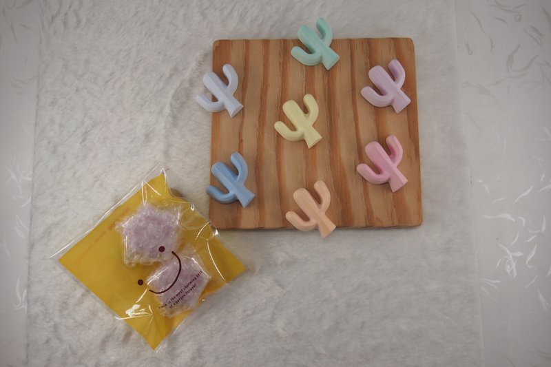 造型扩香石- 仙人掌 猫掌扩香石 脉轮色 大地色扩香石2入一组 - 香薰/精油/线香 - 其他材质 多色