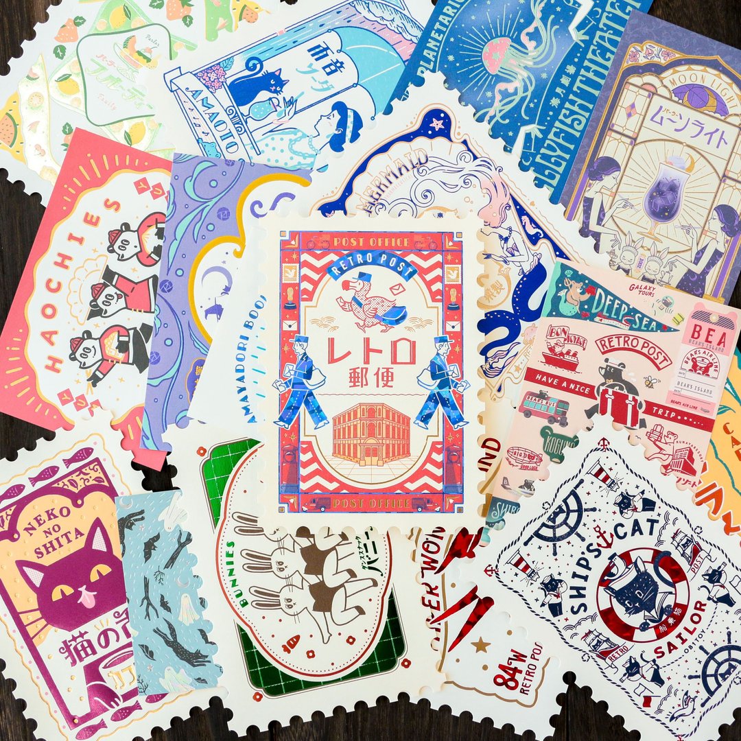 Pinkoi限定版－欧比王烫金明信片全套装 - 卡片/明信片 - 纸 多色