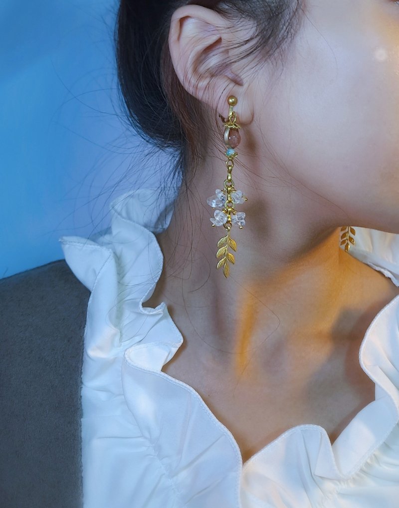 元宵鞭炮响年耳环 - 耳环/耳夹 - 水晶 多色