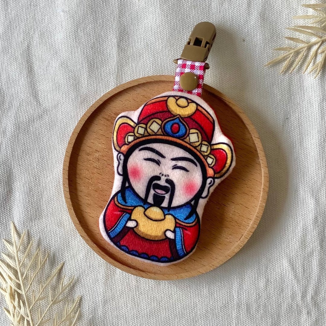 原创 平安符袋/卡套/神明-财神爷/五路财神 - 平安符/符袋 - 其他材质 红色