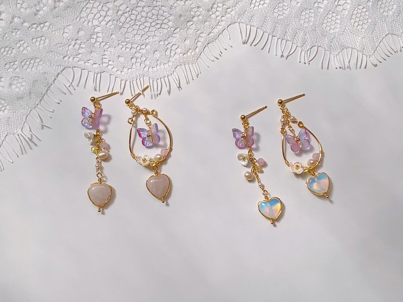 游园 | 耳环 - 耳环/耳夹 - 半宝石 紫色