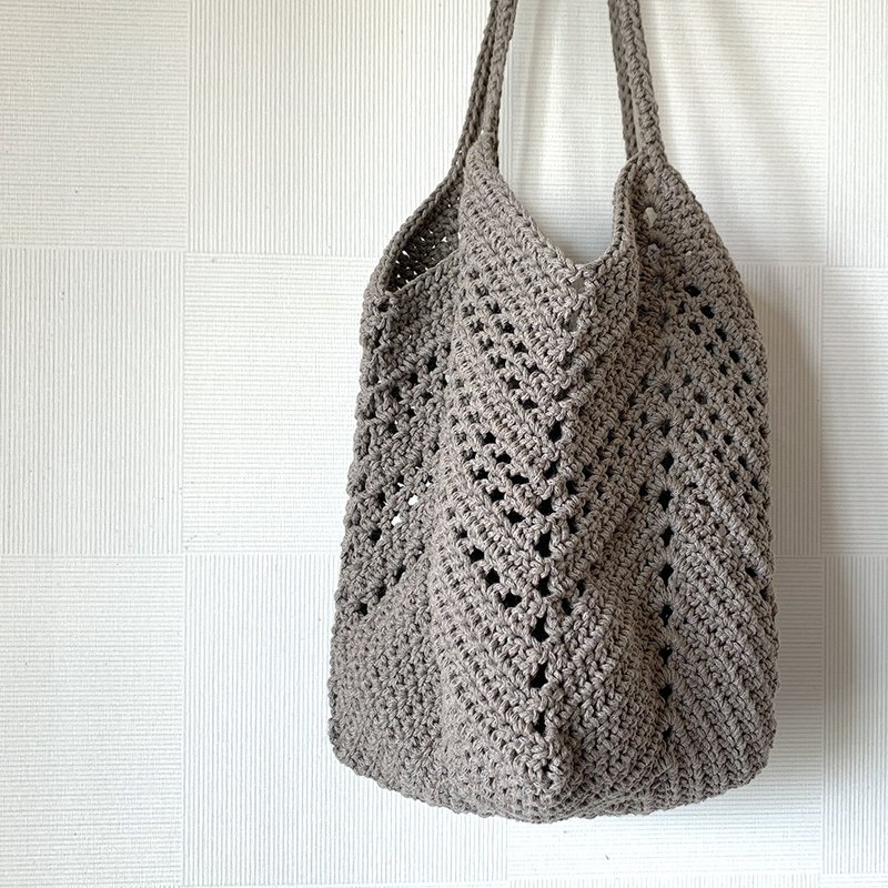 可可米色立体四角肩背包 - 手提包/手提袋 - 棉．麻 